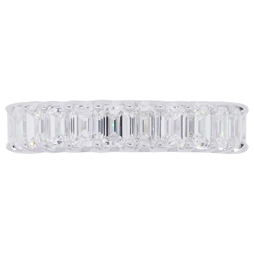 Emerald Cut Diamond Wedding Band