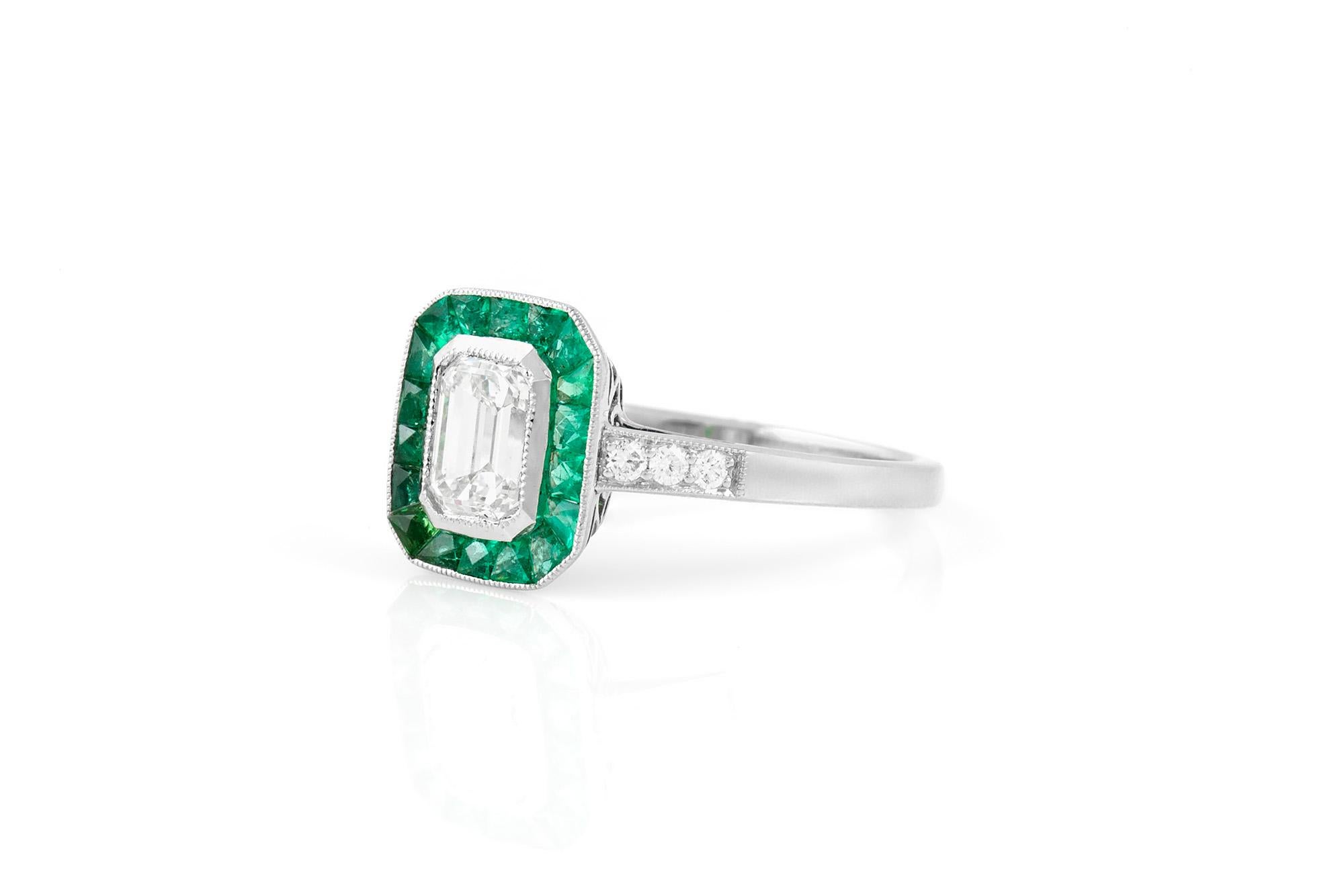 round emerald cut engagement rings