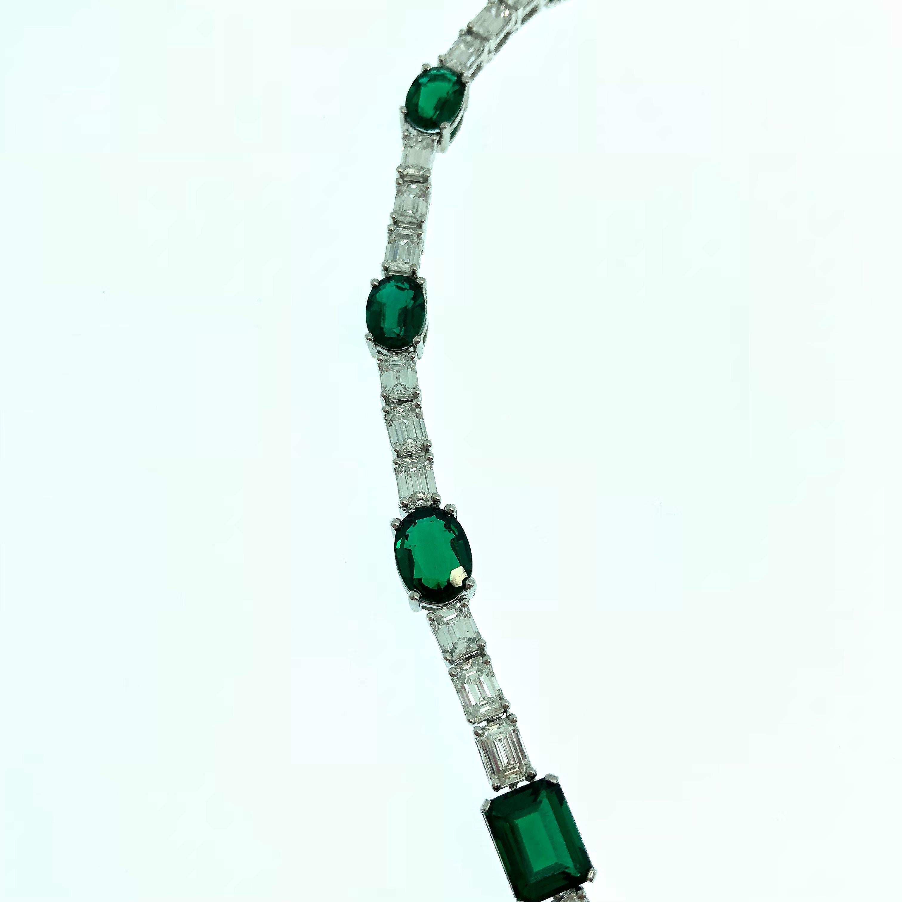 lab grown emerald necklace