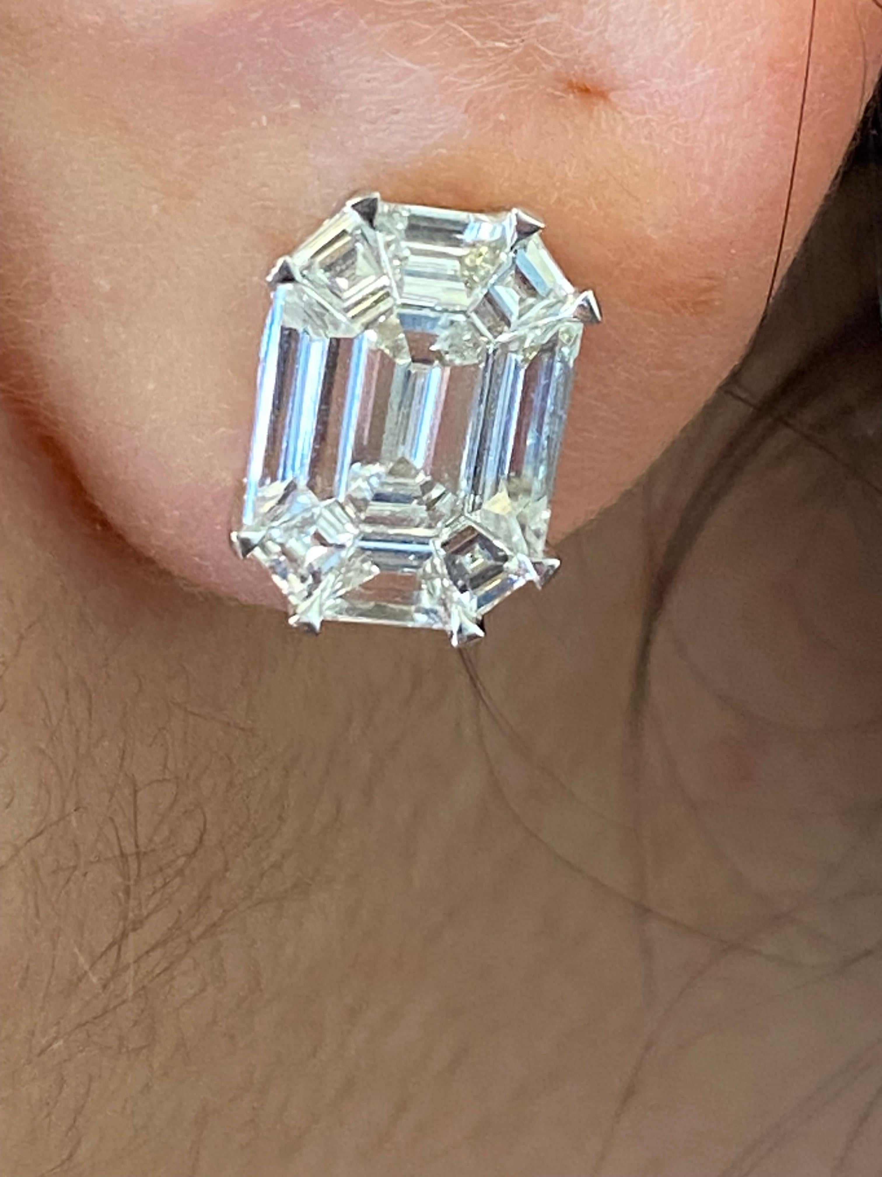 Emerald Cut Earrings 2.50 Carats In New Condition For Sale In Great Neck, NY