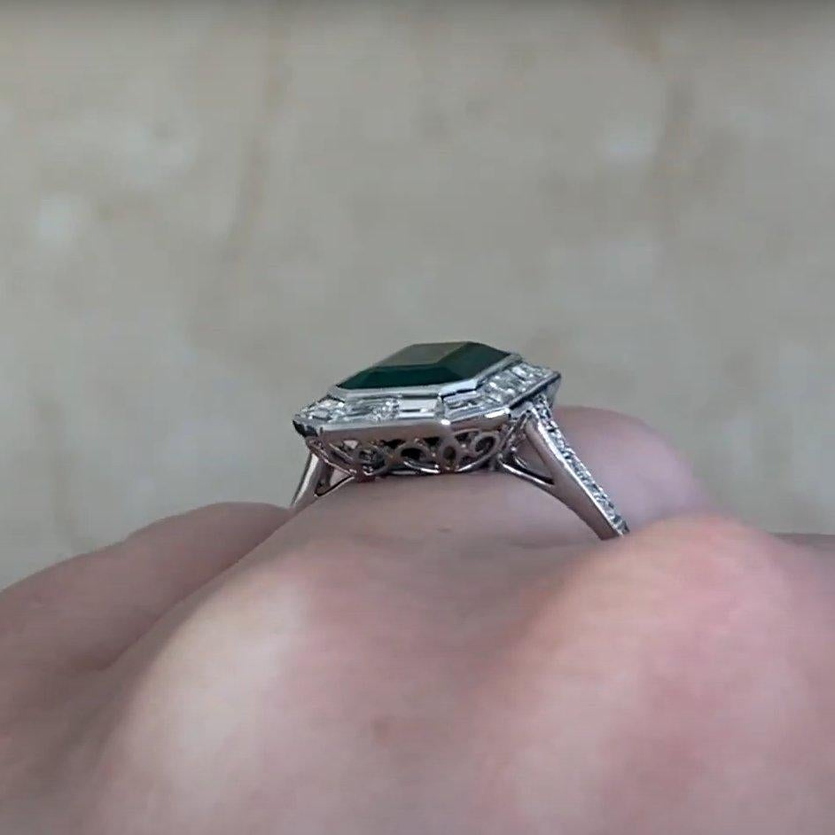 Bague à grappes d'émeraudes et de diamants (GIA environ 2,50 carats), platine Pour femmes en vente