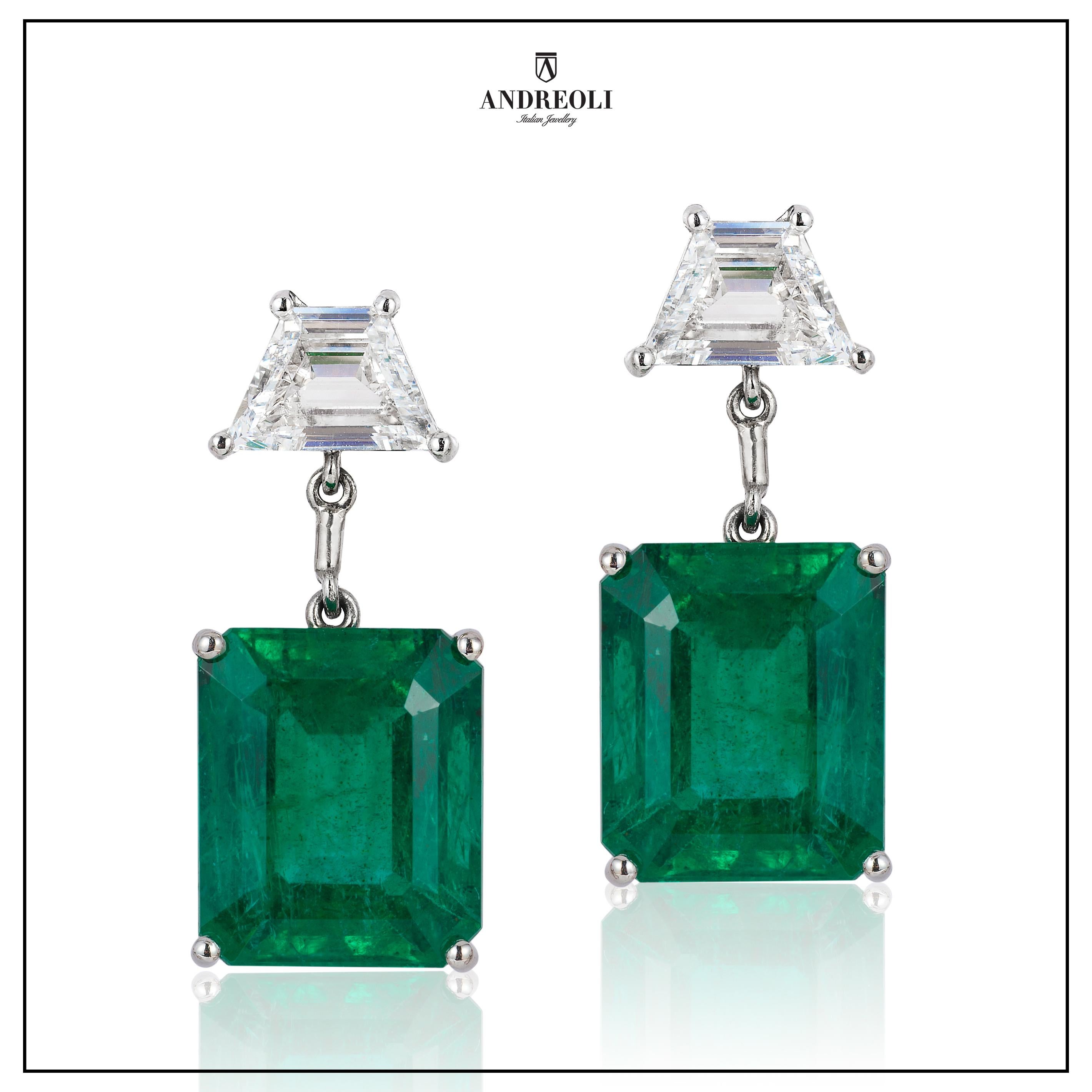 emerald earrings drop