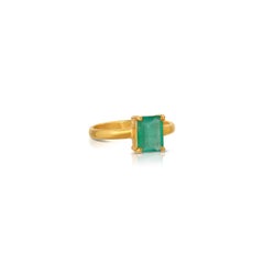 Emerald Cut Emerald Dress Ring