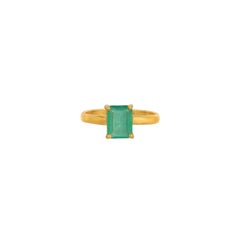 Emerald Cut Emerald Dress Ring