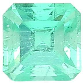 Emerald Cut Emerald Loose Gemstone 0.57 Carat Weight ICL Certified For Sale