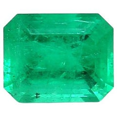 Used Emerald Cut Emerald Loose Gemstone 1.03 Carat Weight 
