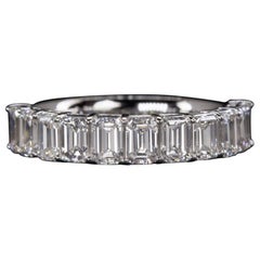 Emerald Cut Eternity Diamond Wedding Ring