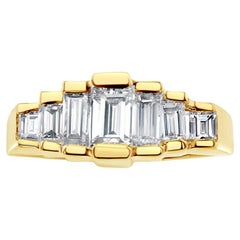 Emerald Cut Fay Baguette Diamond Engagement Ring 1.25cttw 