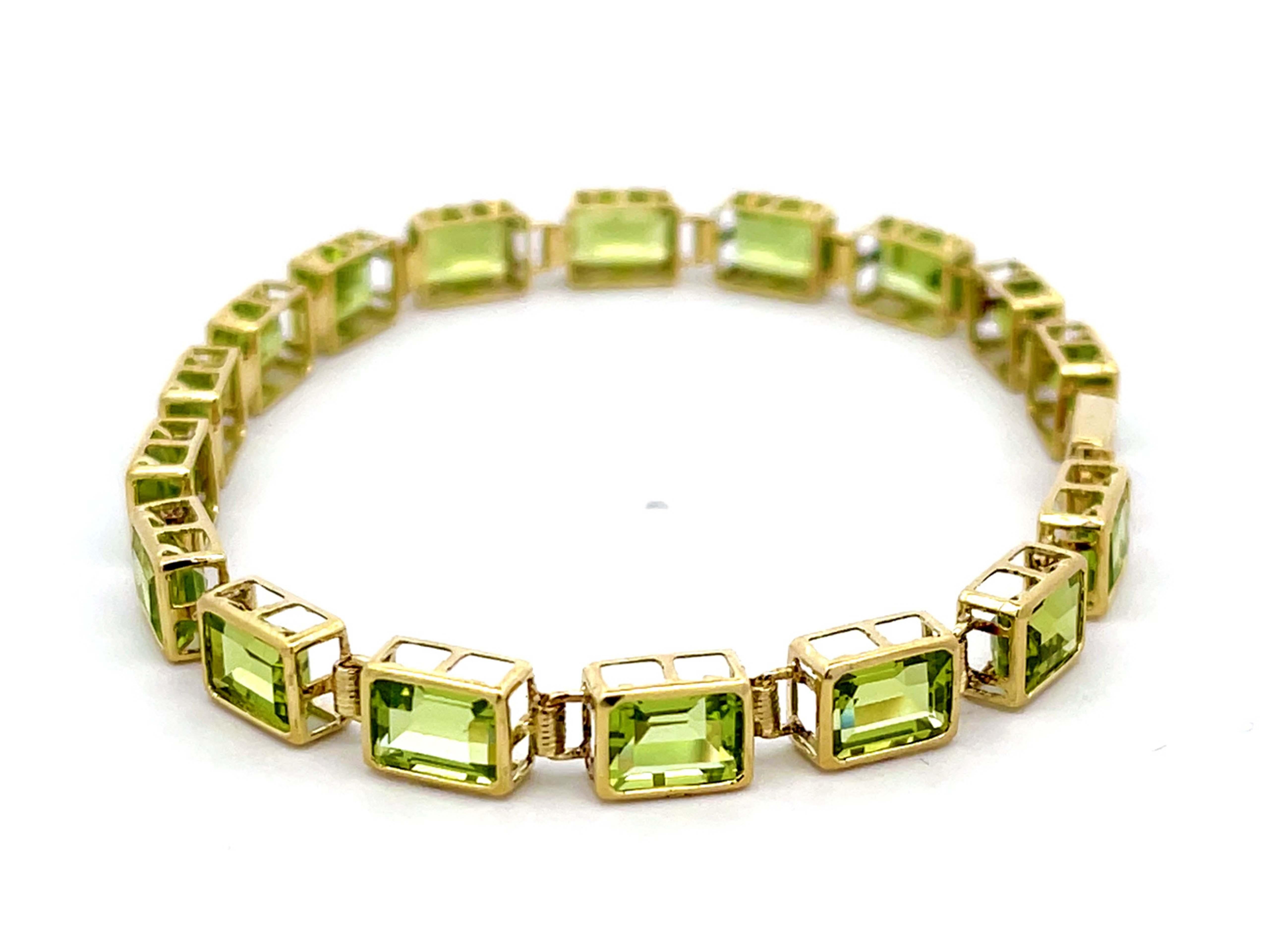 emerald and peridot bracelet