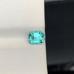 Emerald Cut Lagoon Blue Tourmaline Gemstone for Jewellery