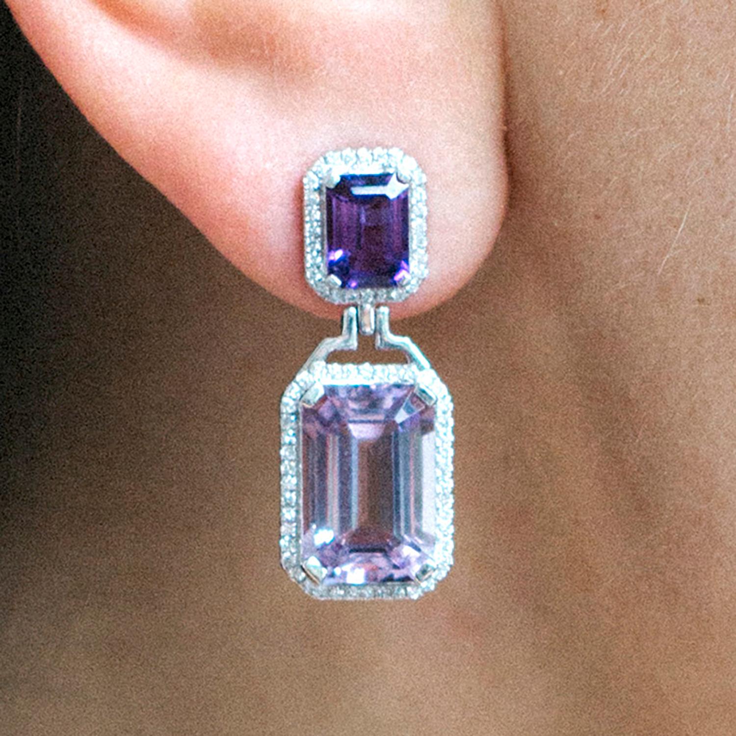 lavender amethyst earrings