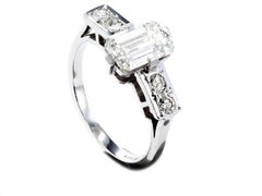 Emerald Cut Natural Diamond Ring