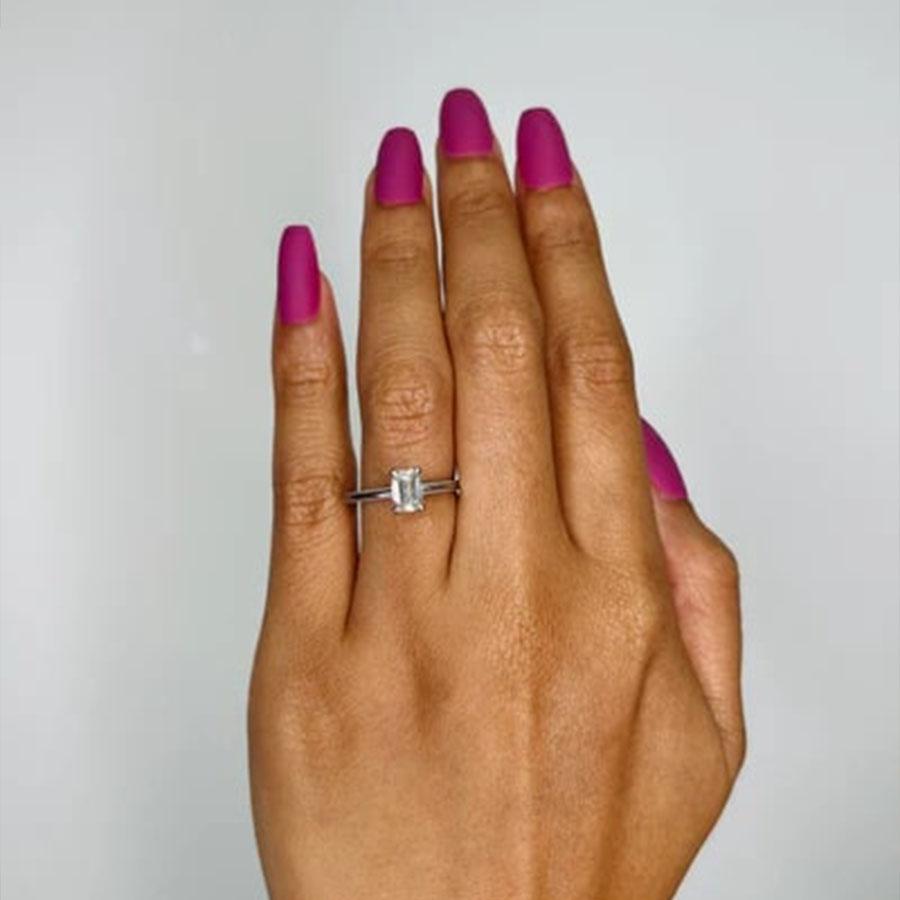 For Sale:  Imani's Solitaire Engagement Ring With Millgrain 5