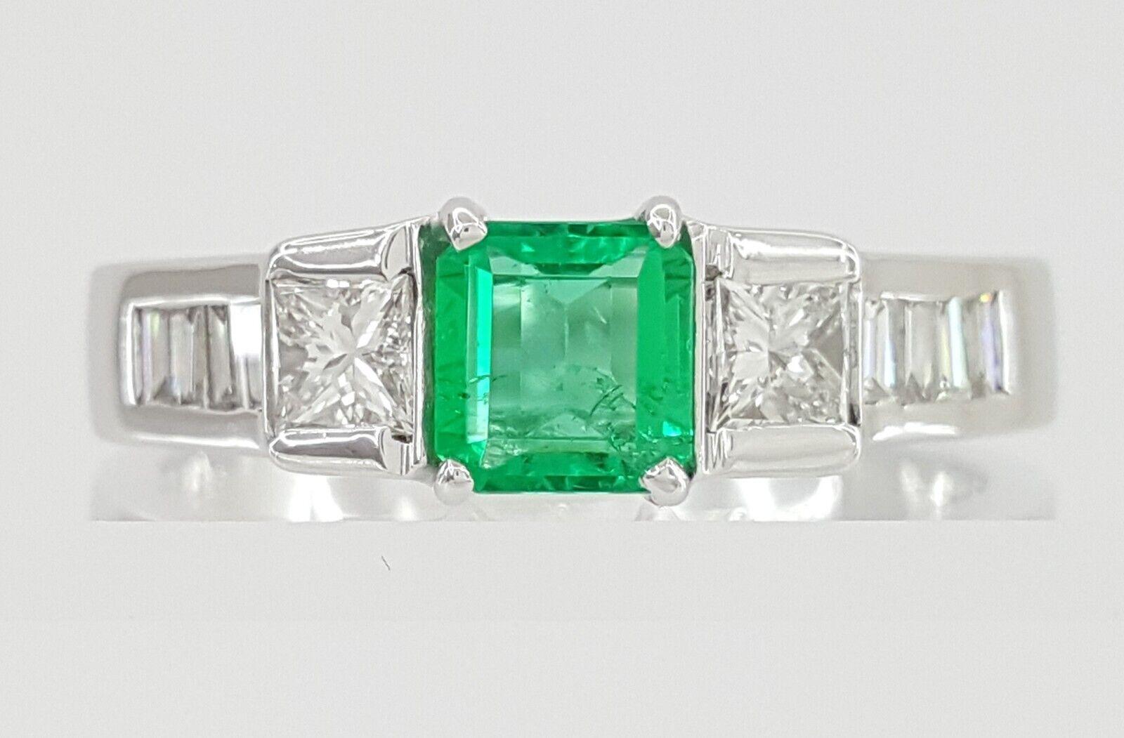 Emerald Cut Tanzanite and Baguette Diamond Engagement Ring at 1stDibs tanzanite emerald cut