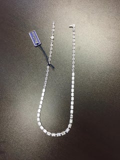 Emerald Cut Necklace 18 Karat