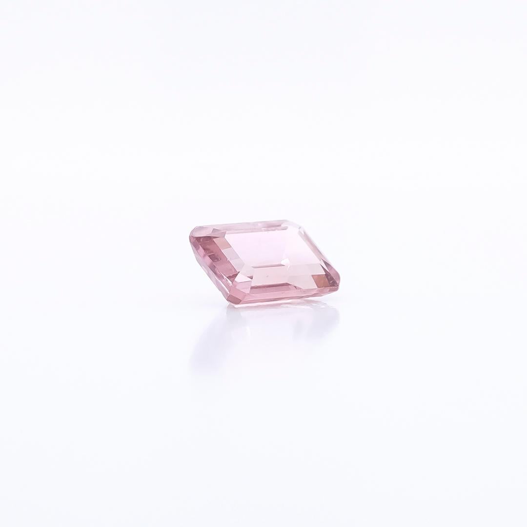 Contemporary Emerald-Cut Pink Tourmaline Cts 0.97 For Sale