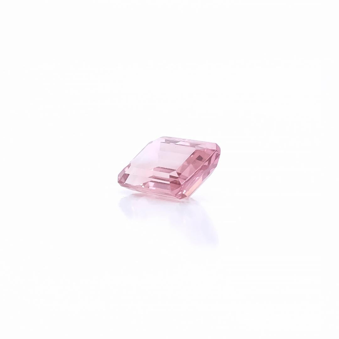 Emerald-Cut Pink Tourmaline Cts 0.97 In New Condition For Sale In Hong Kong, HK