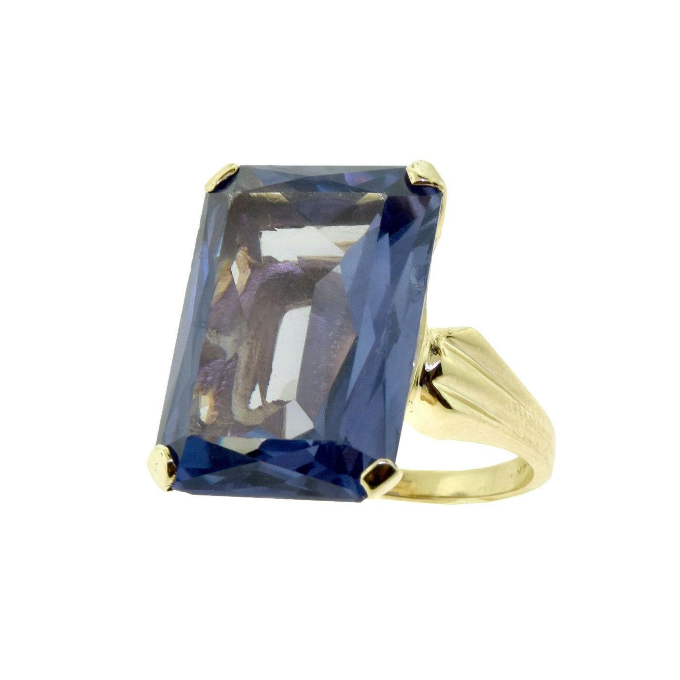 Brilliance Jewels, Miami
Questions? Call Us Anytime!
786,482,8100

Ring Size: 4.75 (sizable)

Style: Cocktail Ring

Metal: Yellow Gold

Metal Purity: 14k

Total Item Weight (grams): 50.2

Stones: 1 Emerald Cut Purple Sapphire

Stone Dimensions: