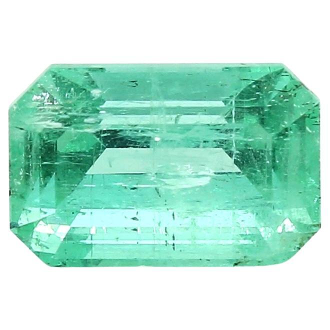 Emerald Cut Ring Emerald Gem from Urals of 4.06 Carat Weight For Sale