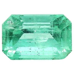 Used Emerald Cut Ring Emerald Gem from Urals of 4.06 Carat Weight