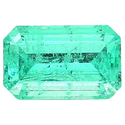 Emerald Cut Russian Emerald Ring Gem 1.12 Carat Weight ICL Certified