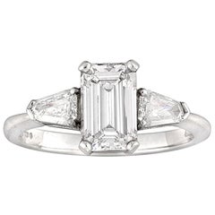 GIA Certified 1.47 Carat Emerald-Cut Solitaire Diamond Ring