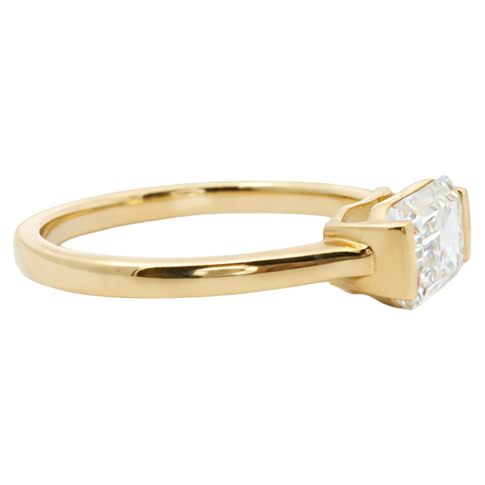 Emerald-cut Solitaire Ring - image 2