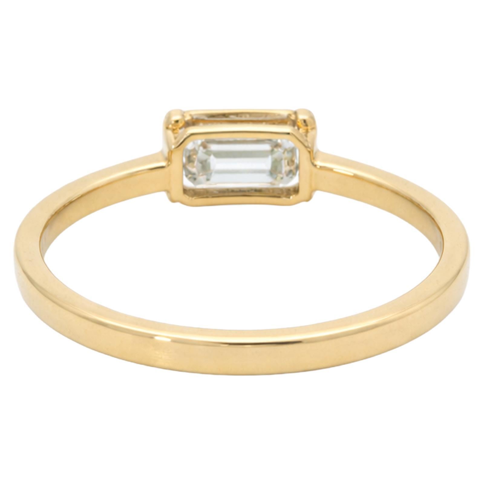 Emerald-cut Solitaire Ring - image 3