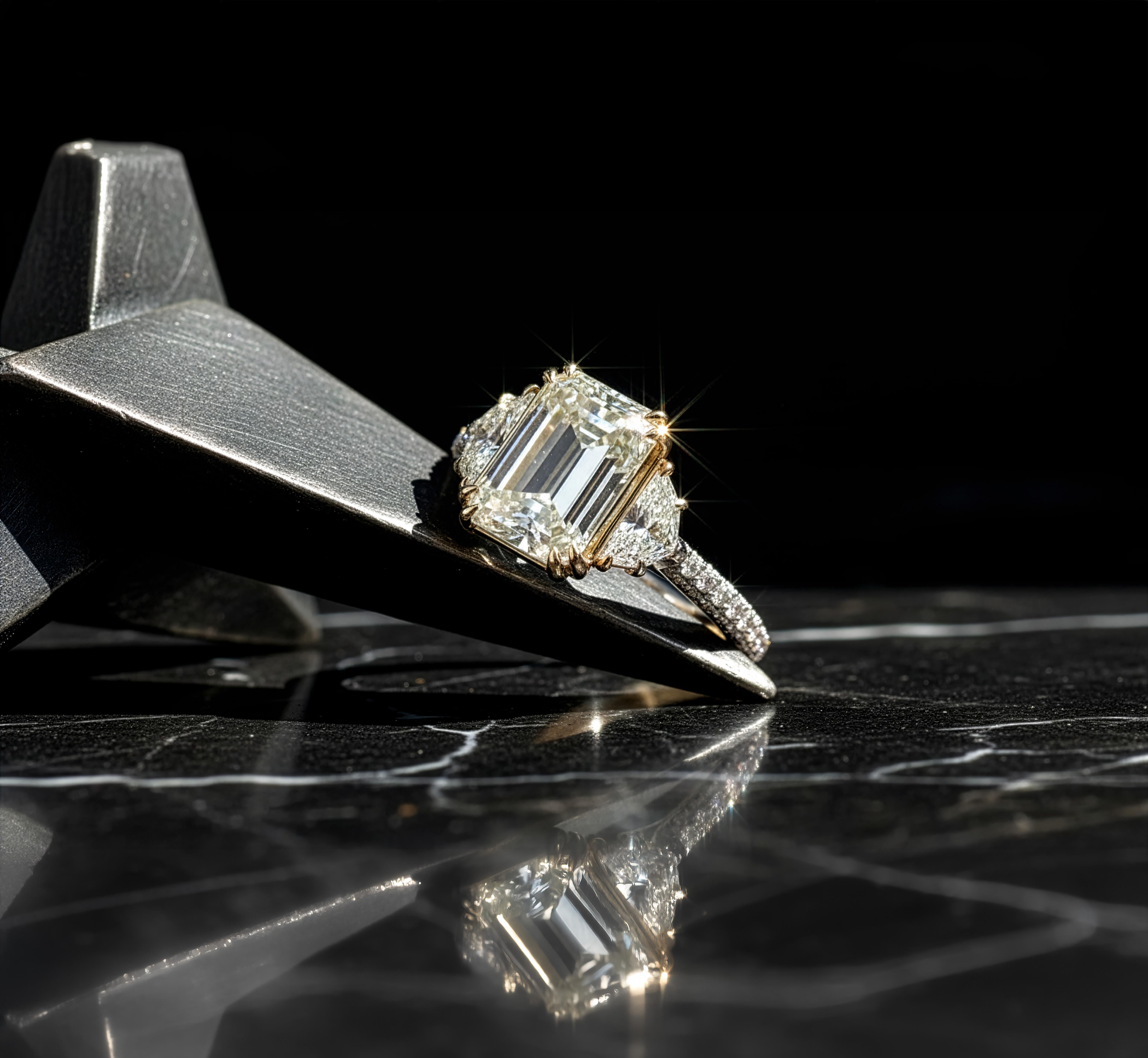 Emerald Cut Statement Ring - image 2