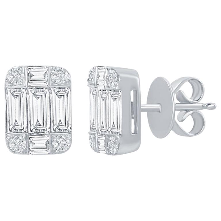 Emerald Cut Studs 2.50 Carat