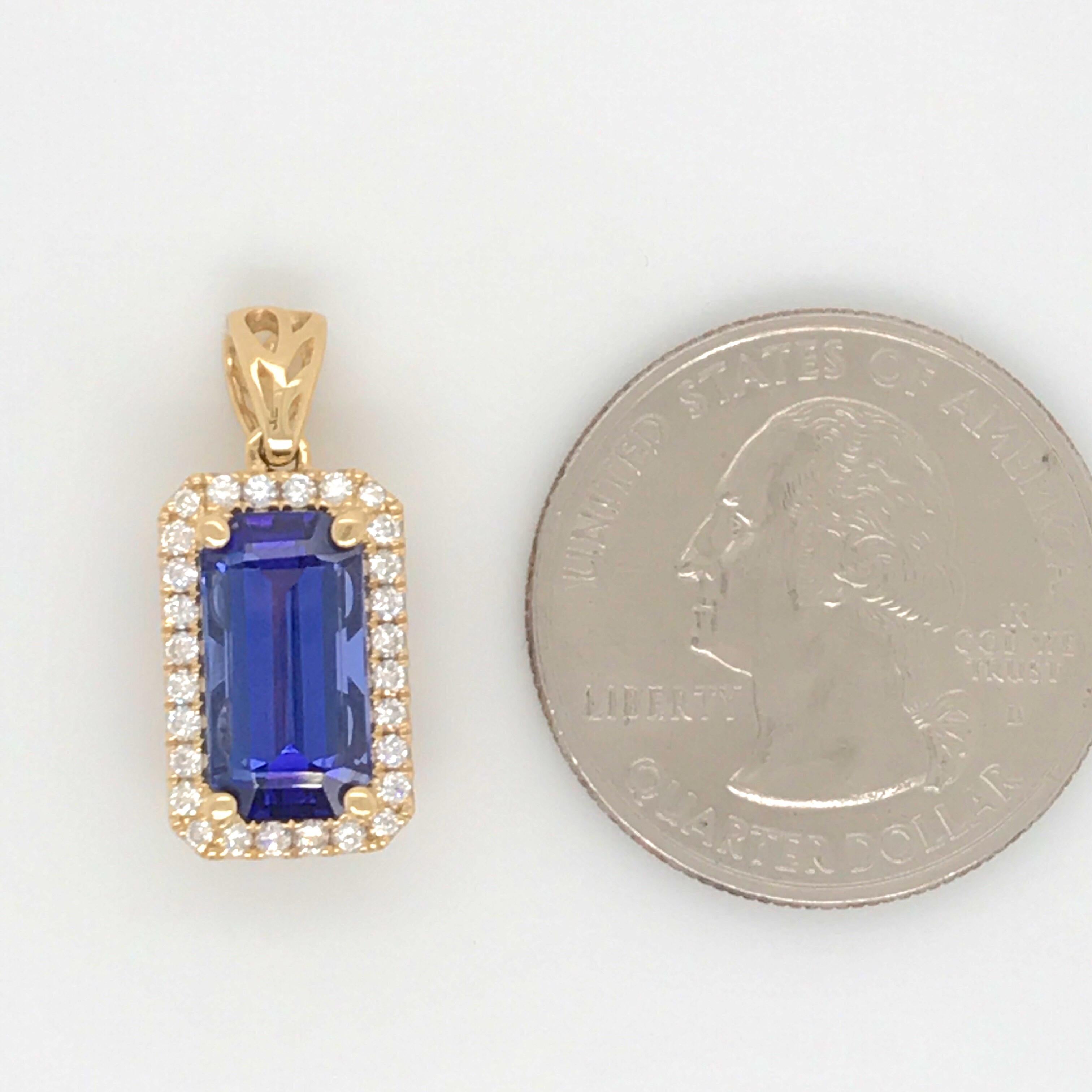 blue diamond pendant mens