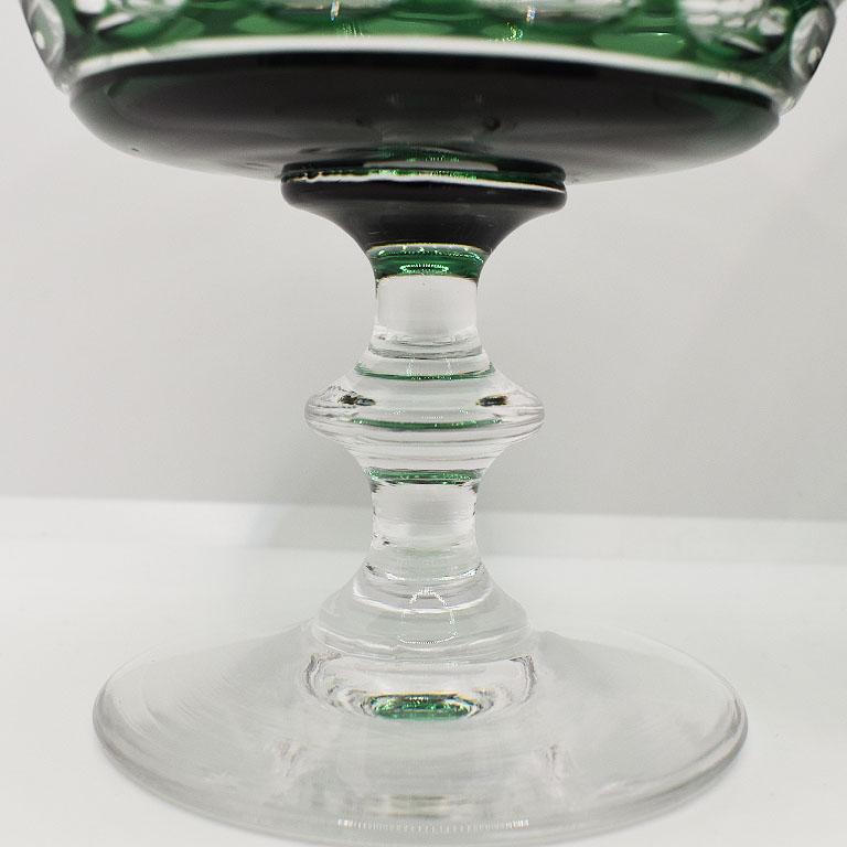 Art Deco Emerald Cut to Clear Cocktail Glasses After Baccarat, a Pair