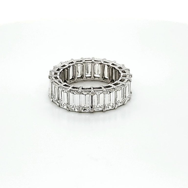 Emerald Cut Wedding Band with 11.50 Carat of Diamonds For Sale at 1stDibs