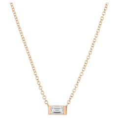 Emerald Diamond 14K Gold Charm Necklace