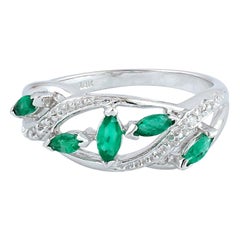 Emerald Diamond 18 Karat Gold Ring