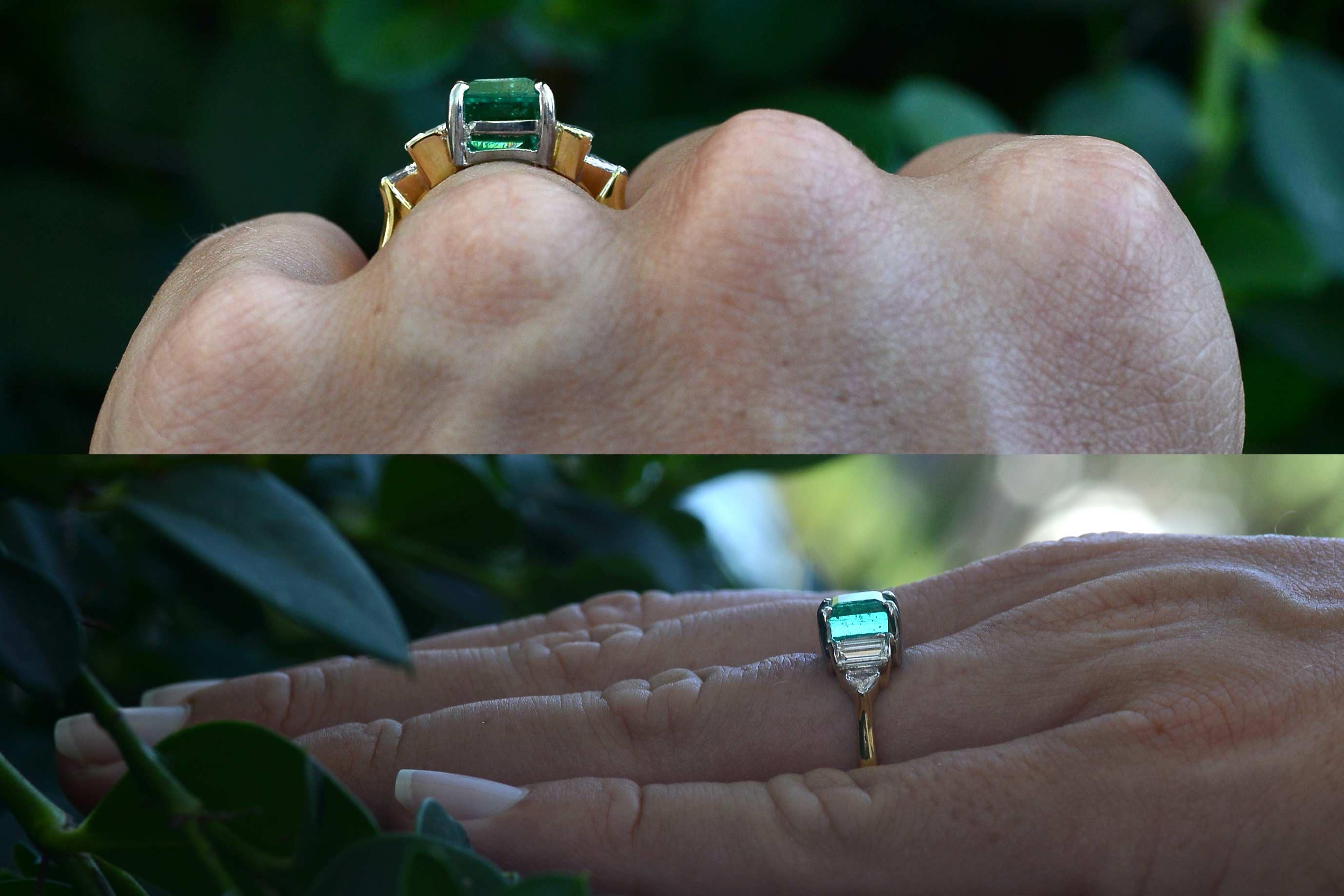 vintage emerald engagement rings