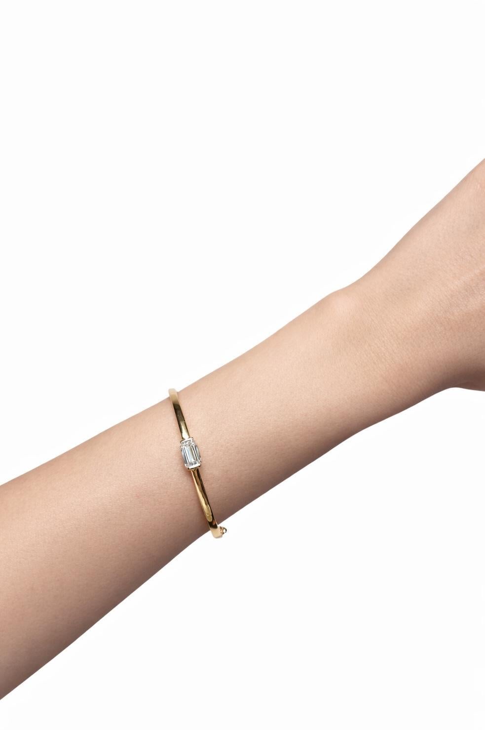 Emerald Diamond Bangle - image 4