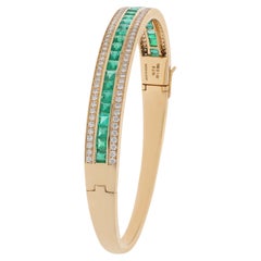 Bracciale con smeraldo e diamanti