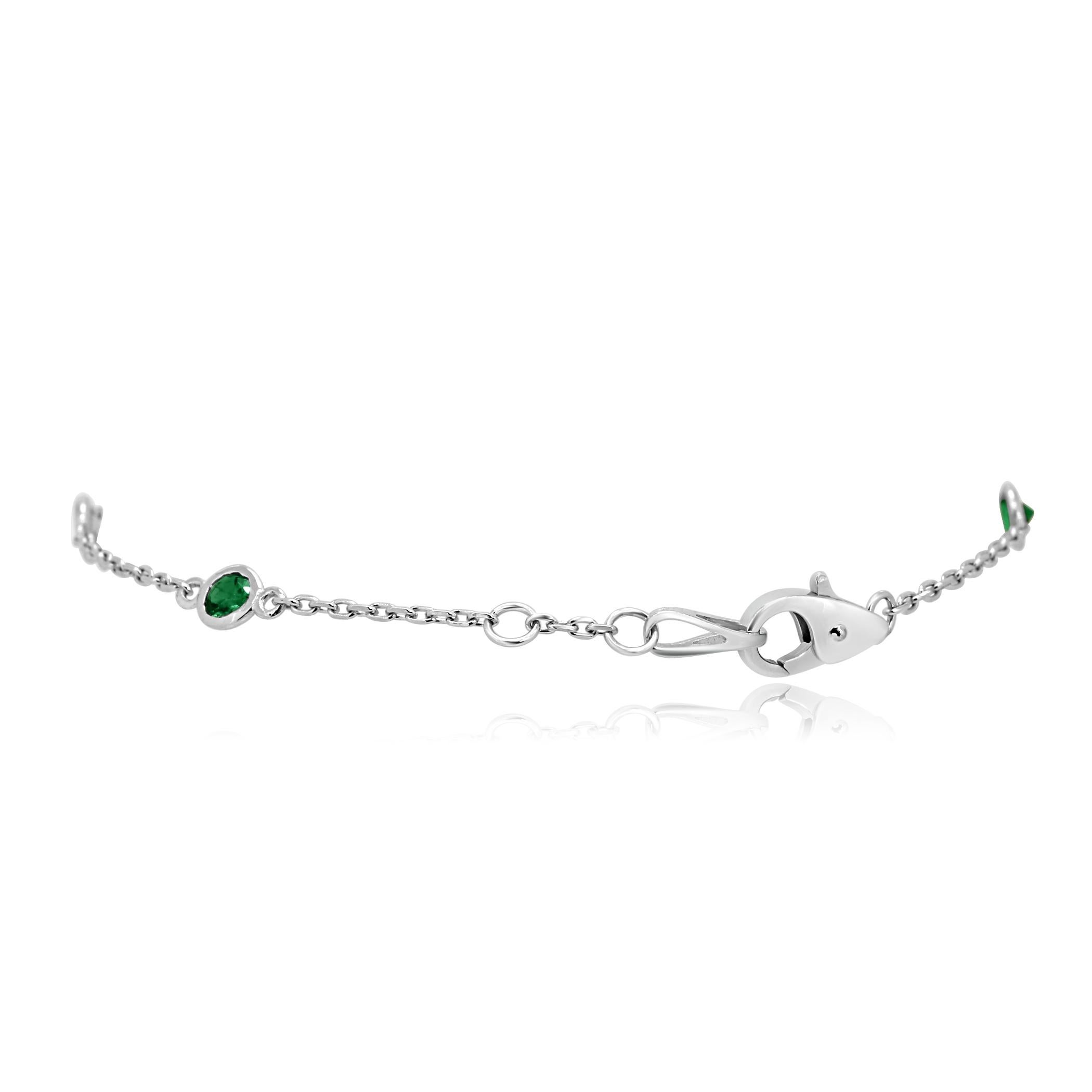 emerald ankle bracelet