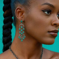 Emerald & Diamond Chandelier Earrings