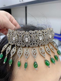 Emerald Diamond Choker Necklace
