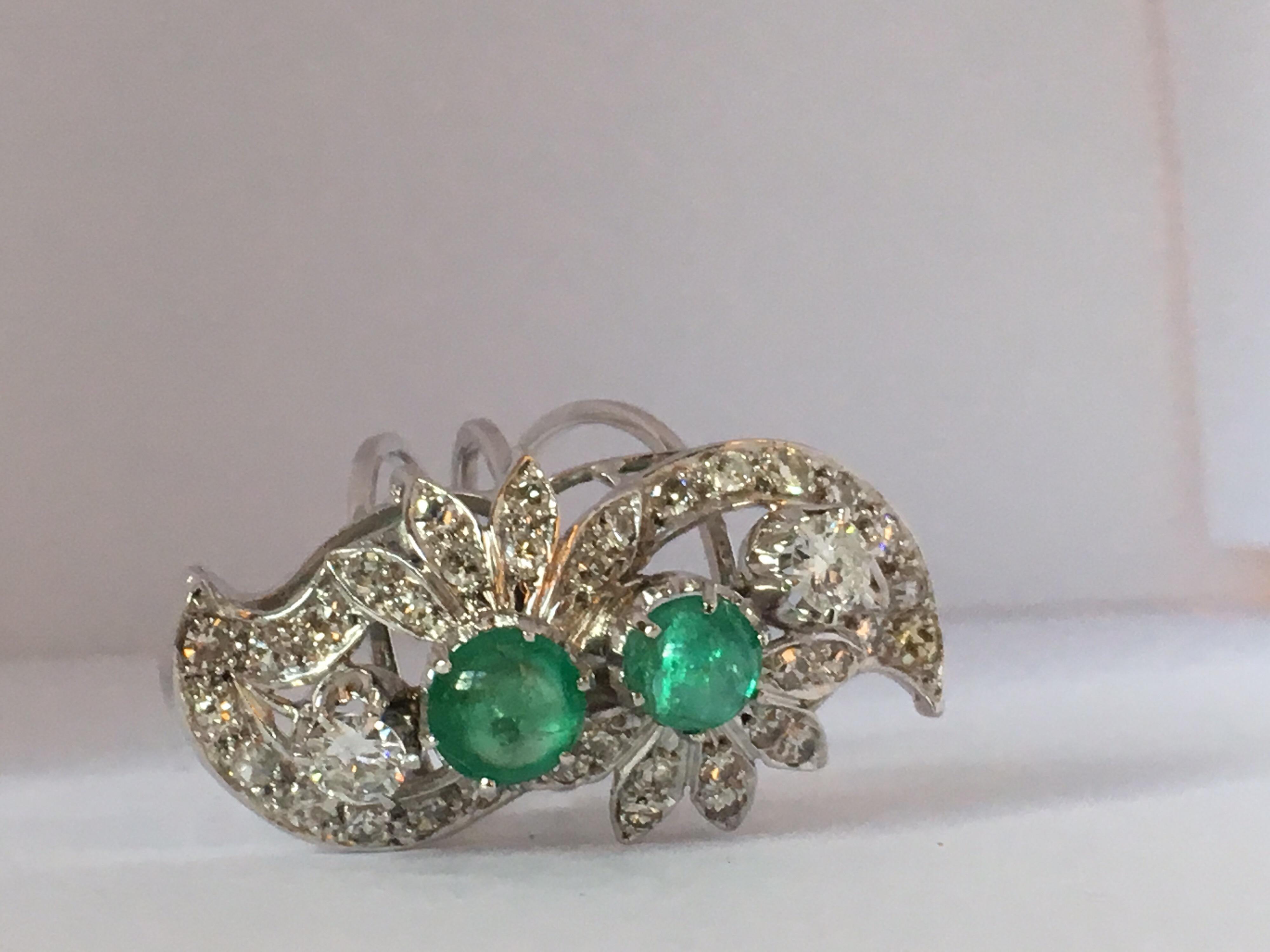 Emerald Diamond Cocktail Ring 13