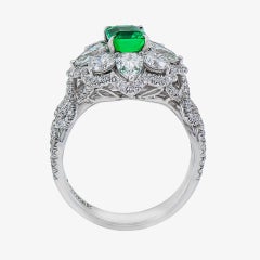 Emerald and Diamond Cocktail Ring