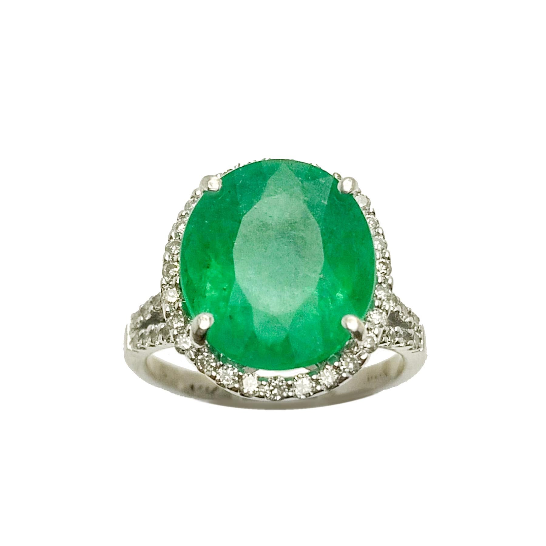 Emerald Diamond Cocktail Ring 1