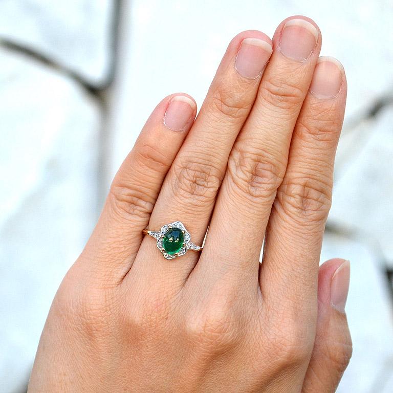 Emerald Diamond Cocktail Ring 2