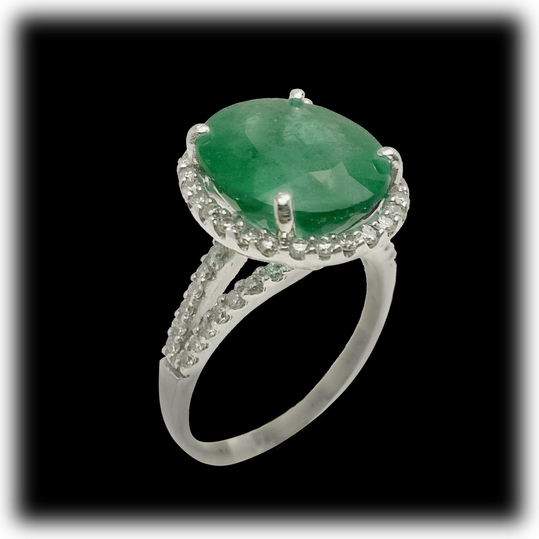 Emerald Diamond Cocktail Ring 3