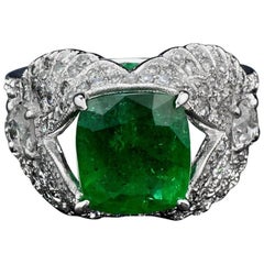 Emerald Diamond Cocktail Ring Emerald Diamond Cocktail Ring