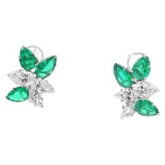 Emerald & Diamond Earrings by Harry Winston Emerald & Diamond Earrings by Harry Winston