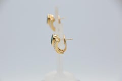 Emerald diamond earrings