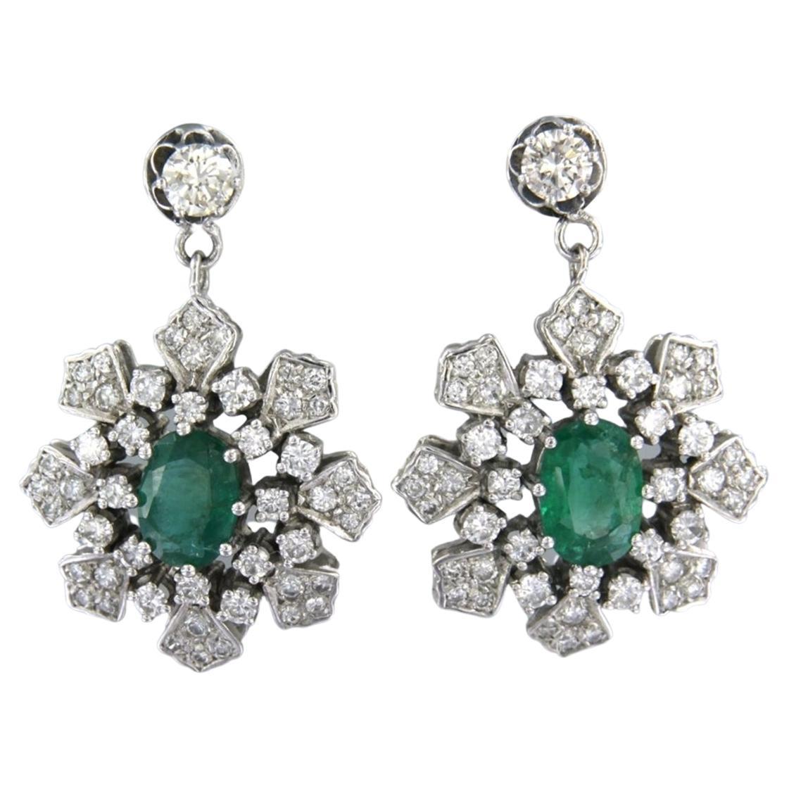 Royal Emerald Diamond Gold Tassel Earrings at 1stDibs